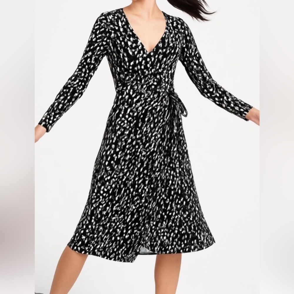 Diane von Furstenberg x Target Wrap Dress – Black & White Sea Spots – NWT